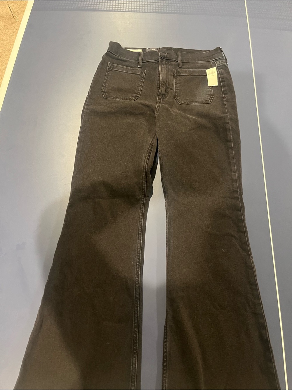 GAP Black Wide-Leg Flare Jeans